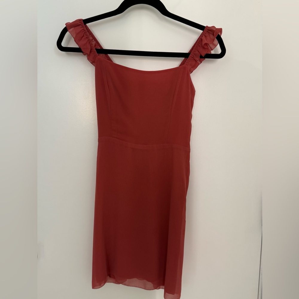 Aritzia Strapless Dress in Rich Red